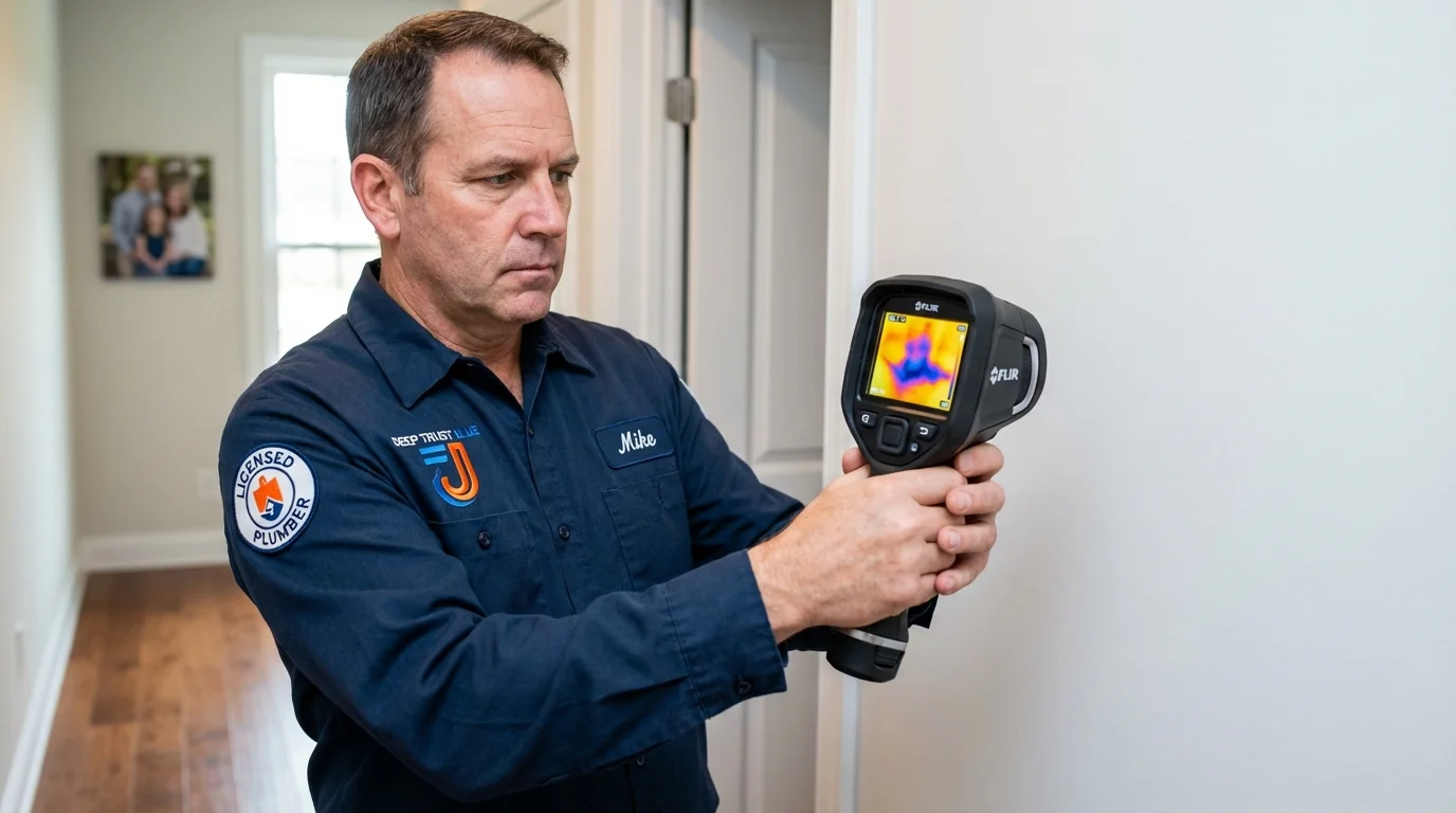 Thermal imaging leak detection by Johns Plumbing LLC in Oelwein